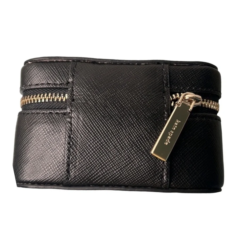 KATE SPADE • Black Staci Saffiano Leather Travel Jewelry Box - Picture 5 of 5